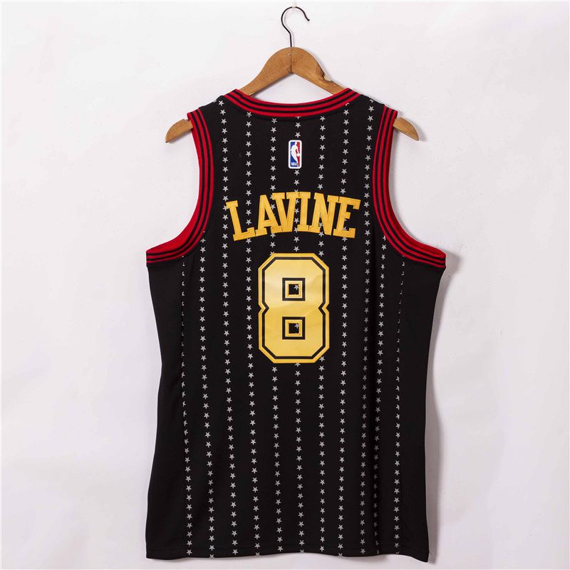 Men Chicago Bulls 8 Lavine Black Game 2021 NBA Jersey